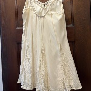 American Eagle Cream Mini Strapless Dress